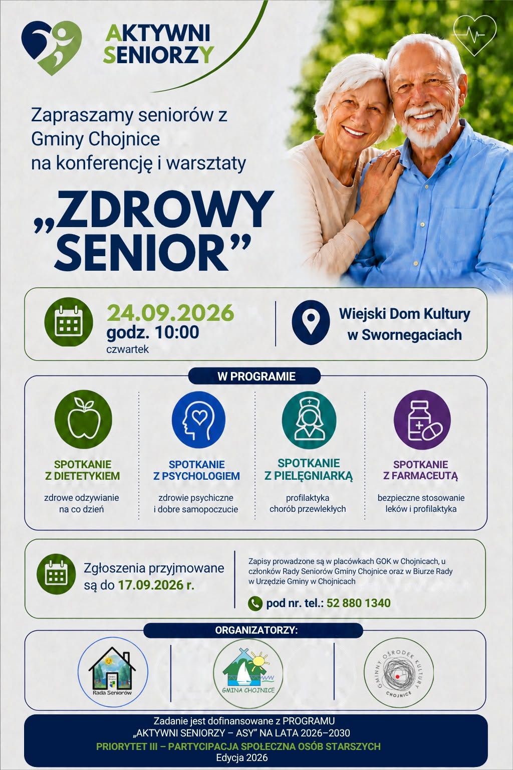 plakat konferencja zdrowy senior