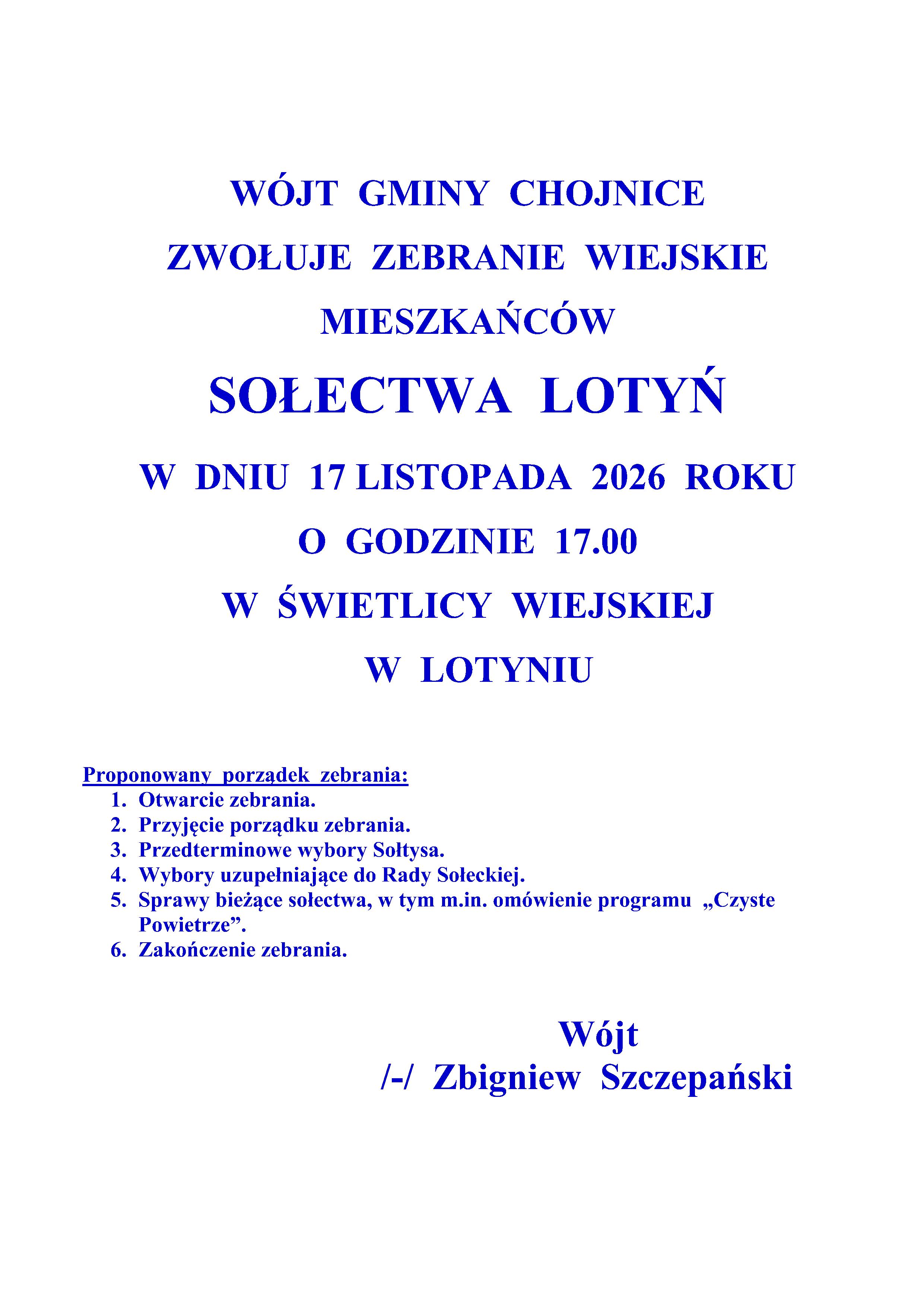 ogłoszenie o&nbsp;zebraniu