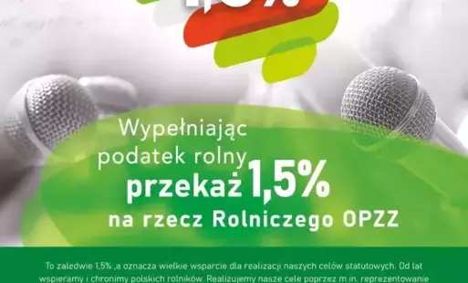 plakat informacyjny odnośnie przekazania 1,5%