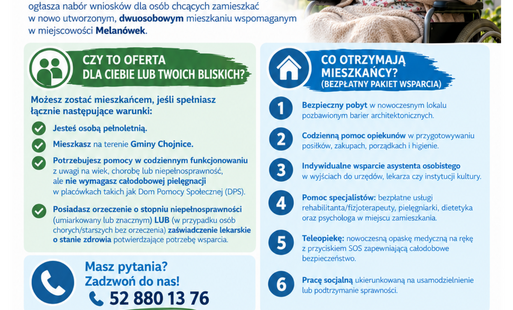 Zdjęcie do Utworzenie mieszkania wspomaganego w Gminie Chojnice