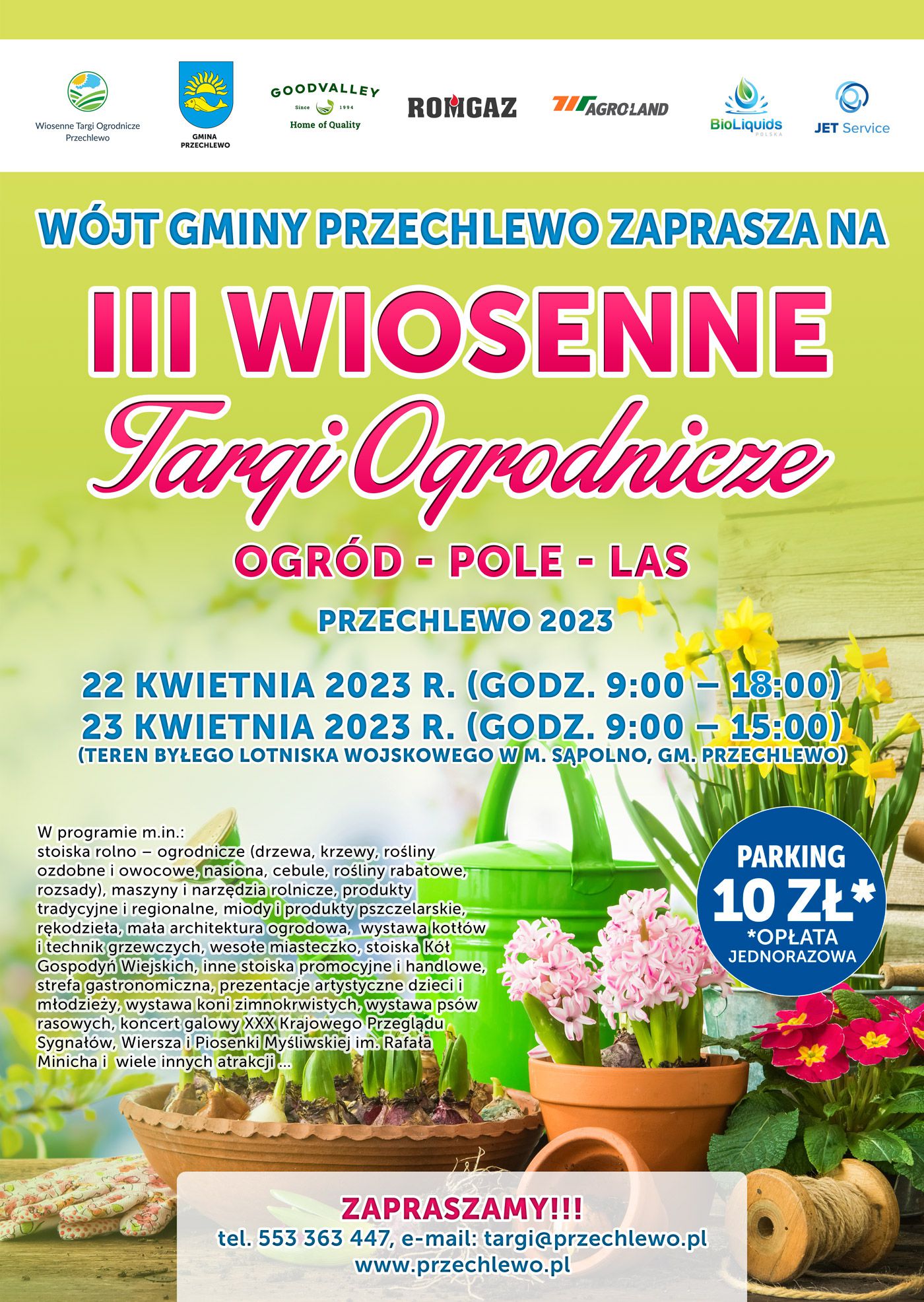 2304 plakat wiosenne Targi Ogrodnicze Przechlewo 2023